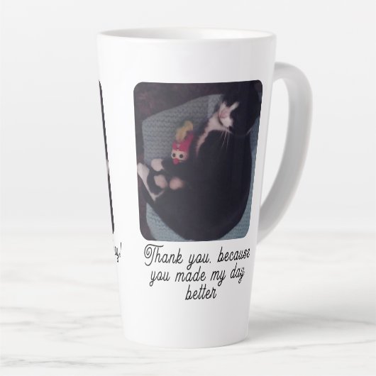 Happy Meow Day ,Cat Lovers Latte Mok (Rechterhoek)