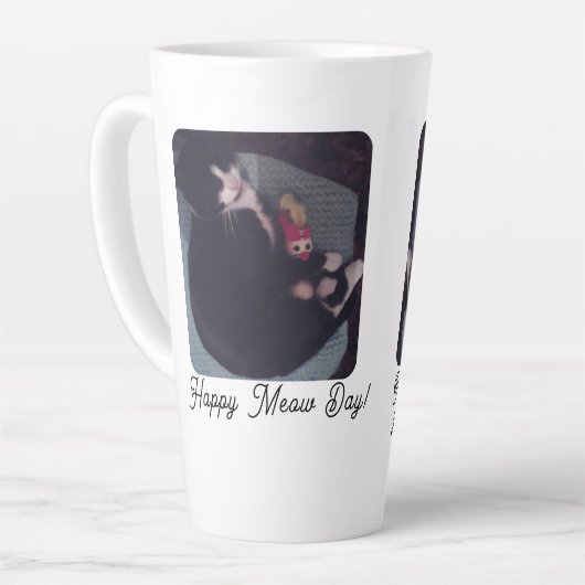 Happy Meow Day ,Cat Lovers Latte Mok (Linkerhoek)