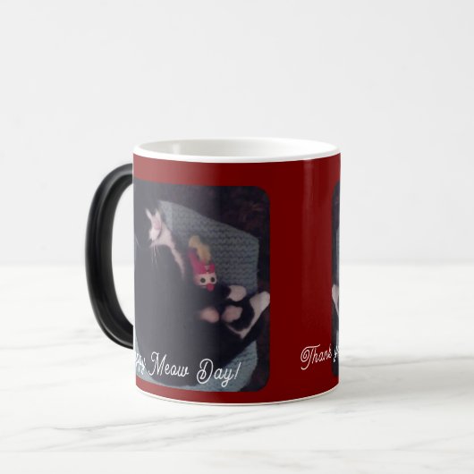 Happy Meow Day ,Cat Lovers Magische Mok (Voorkant links)