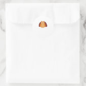 HAPPY MEOW GIVING Funny Turkey Cat Ronde Sticker (Tas)