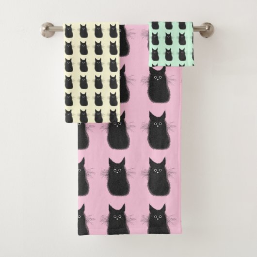 Happy meow kattenhanddoeken bad handdoek (Insitu)