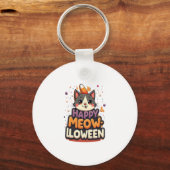 Happy Meow-Lloween Cat Sleutelhanger (Voorkant)