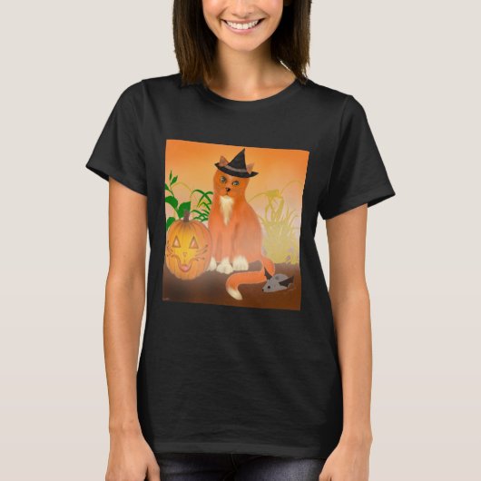Happy Meow-lloween T-shirt (Voorkant)