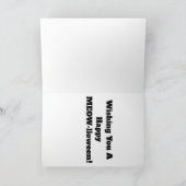 Happy Meow-lloween Wenskaart Kaart (Binnen)