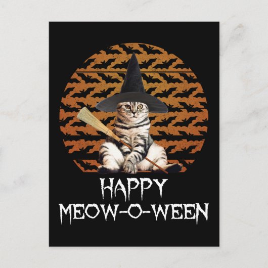 Happy Meow-o-ween Briefkaart (Voorkant)