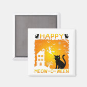 Happy Meow-O-Ween Magneet (Voorkant / Achterkant)