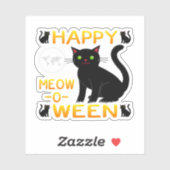 Happy Meow-O-Ween Sticker (Vel)