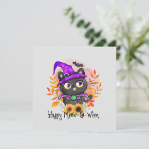 Happy Meow-o-ween -Zwarte Heks Kat