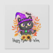 Happy Meow-o-ween -Zwarte Heks Kat (Voorkant)