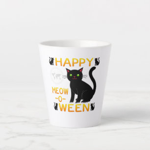Happy Meow-O-Ween – Zwarte katten Latte Mok