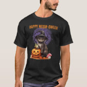 Happy Meow-oween Halloween grappig T-shirt (Voorkant)
