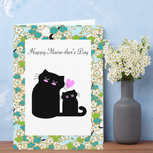 Happy Meow-ther's Day Custom Moederdag Card Kaart