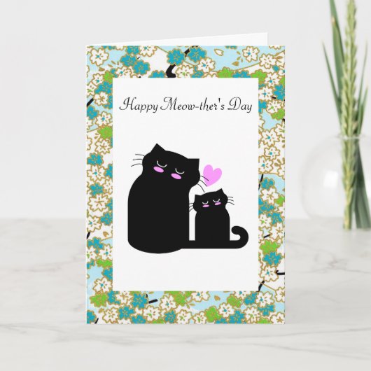 Happy Meow-ther's Day Custom Moederdag Kaart (Voorkant)