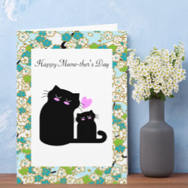 Happy Meow-ther's Day Custom Moederdag Kaart