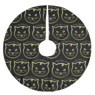 Happy Meow Year - Aangepaste achtergrondkleur Kerstboom Rok