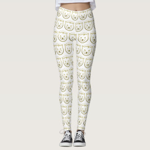 Happy Meow Year - Aangepaste achtergrondkleur Leggings