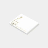 Happy Meow Year - Aangepaste achtergrondkleur Post-it® Notes (Schuin)