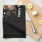 Happy Meow Year, Happy New Year Cat 2023 voor Mann Theedoek (Quarter Fold)