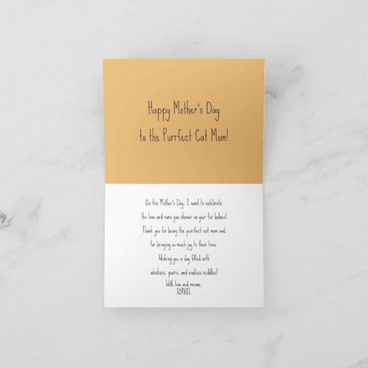Happy Meowder's Day Crazy Cat Lady Moederdag Kaart (Binnen)