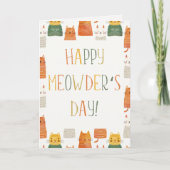 Happy Meowder's Day Kat Mam Schattige Moederdag Kaart (Voorkant)