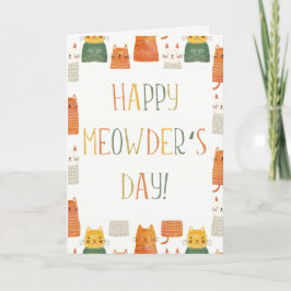 Happy Meowder's Day Kat Mam Schattige Moederdag Kaart