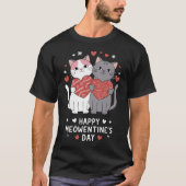 Happy Meowentine Day Grappig T-shirt (Voorkant)