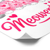 Happy Meowentine’s Cute Romantic Cats Couple Valen Poster (Hoek)