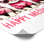 Happy Meowentines Cute Valentine Cats Love Funny M Poster (Hoek)