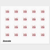Happy Meowentines Cute Valentine Cats Love Funny M Ronde Sticker (Vel)