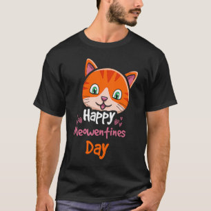 Happy Meowentines Day Cat Valentijnsdag Hearts D T-shirt