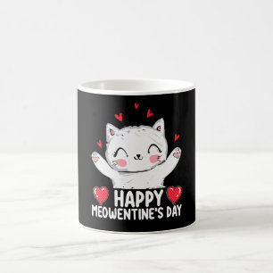 Happy Meowentine's Day Kat Valentijnsdag Liefde Koffiemok