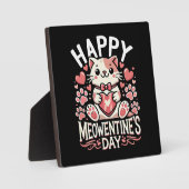 Happy Meowentine's Day - Schattigee Cat Valentijns Fotoplaat (Voorkant)