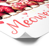 Happy Meowentines Funny Cute Valentine Cats Love C Poster (Hoek)