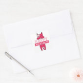 Happy Meowentines | Funny valentijn gift kat Vierkante Sticker (Envelop)