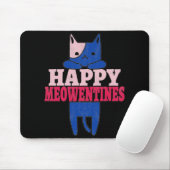 Happy Meowentines | Funny Valentijnsdag gift Muismat (Met muis)