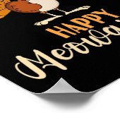 Happy Meowgiving Grappige Thanksgiving Herfst Herf Poster (Hoek)