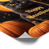 Happy Meowloween Cat Themd Party Poster (Hoek)