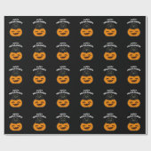 Happy Meowloween Grappige Halloween Pun Donker BG Cadeaupapier (Vlak)
