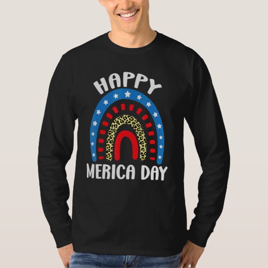 Happy Merica Day 4e juli T-shirt (Voorkant)