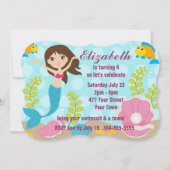 Happy Mermaid Pool Party Kaart (Voorkant)