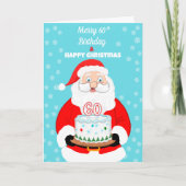 Happy Merry 60e verjaardag Kerstman Kaart (Voorkant)