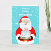 Happy Merry 85th Birthday Kerstman Kaart (Voorkant)