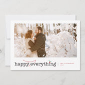 Happy Merry Alles Fun Holly Mistletoe Foto Feestdagenkaart (Voorkant)