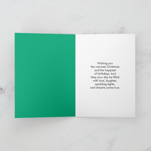 Happy Merry Birthday Christmas Santa Grandson Kaart (Binnen)