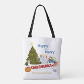Happy & Merry Chrismukkah with Traditional Element Tote Bag (Achterkant)