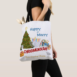 Happy & Merry Chrismukkah with Traditional Element Tote Bag