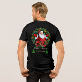 Happy Merry Christmas Festive Holiday T-Shirt (Achterkant volledig)