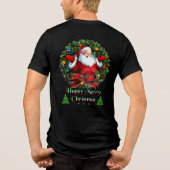 Happy Merry Christmas Festive Holiday T-Shirt (Achterkant)