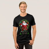 Happy Merry Christmas Festive Holiday T-Shirt (Voorkant volledig)