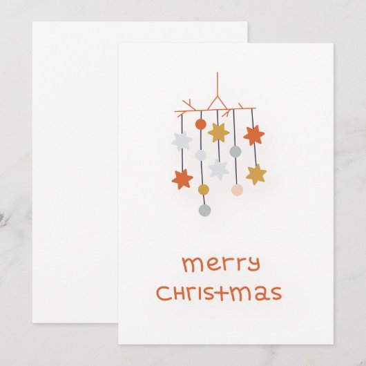 Happy Merry Christmas Kaart (Voorkant / Achterkant)